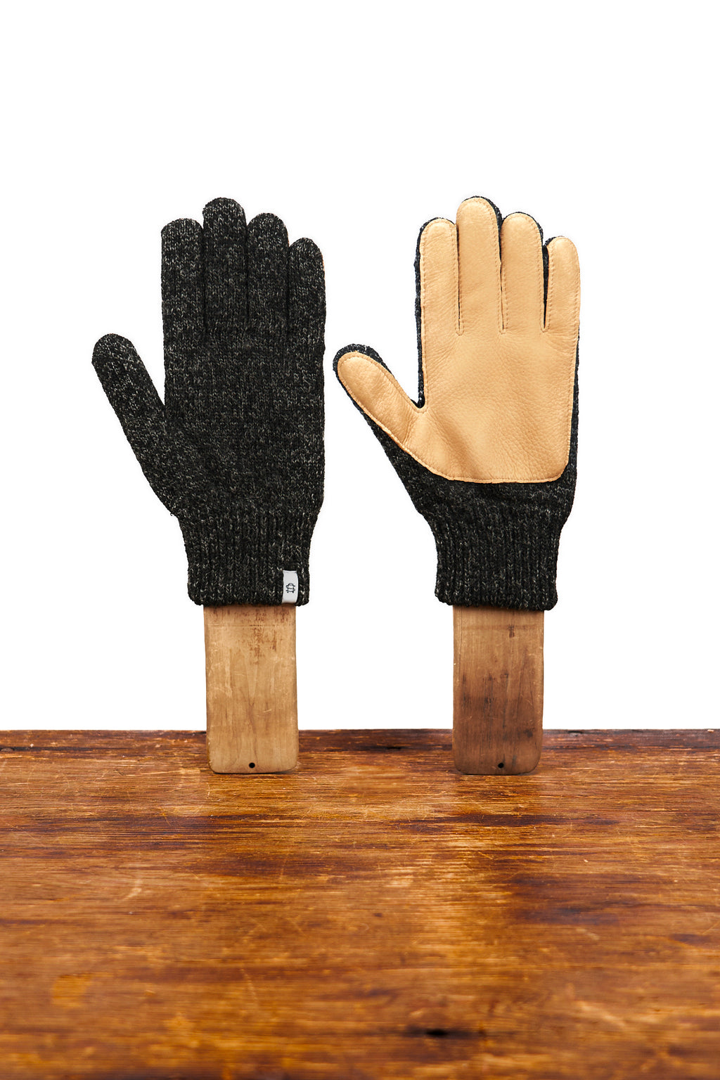 Black Melange with Natural Deerskin UPSTATE Full STOCK Glove –