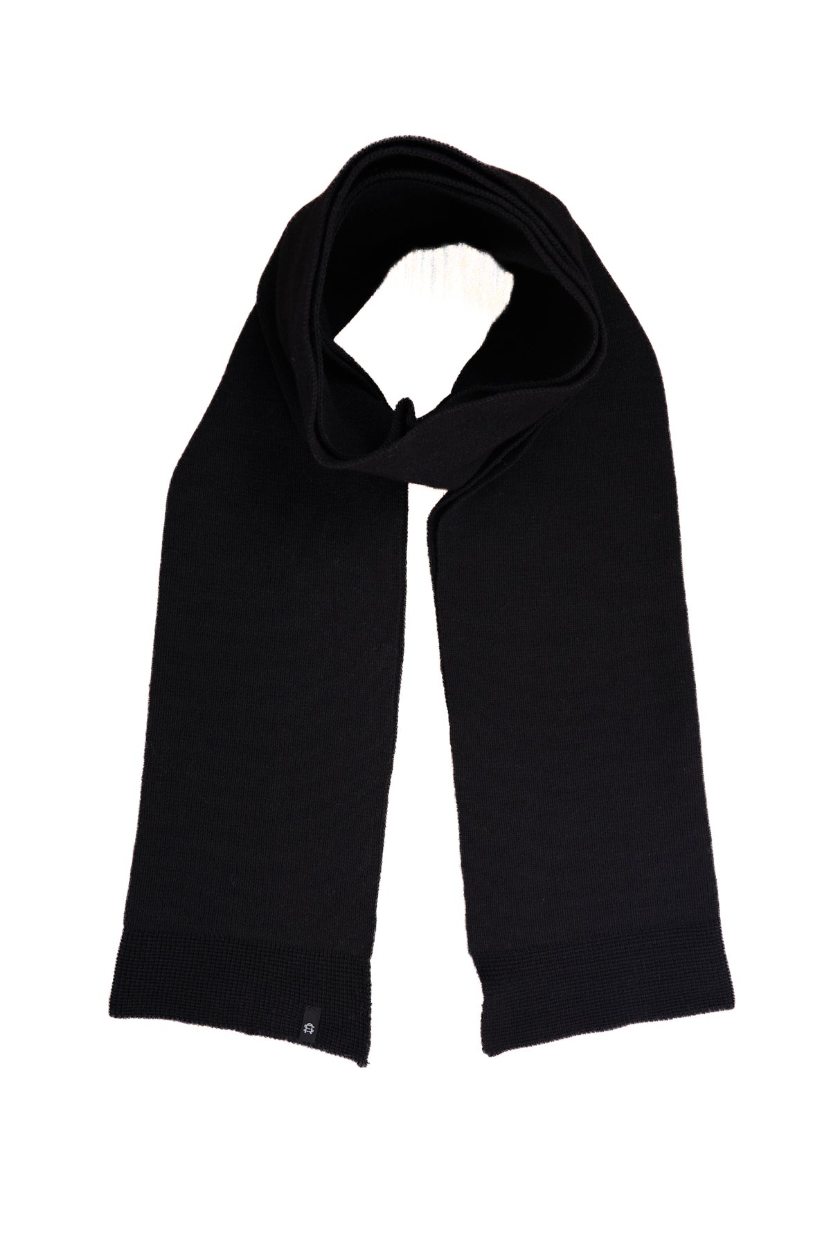 NEW Black Merino Wool and Recycled Poly Everyday Scarf