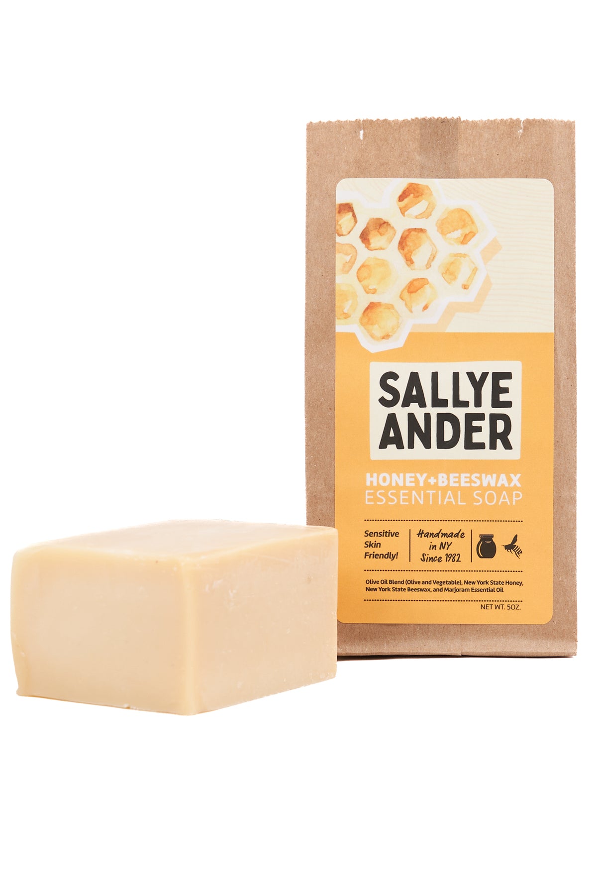 Sallyeander Soap - NY State Honey and  Beeswax Essential Oil Soap