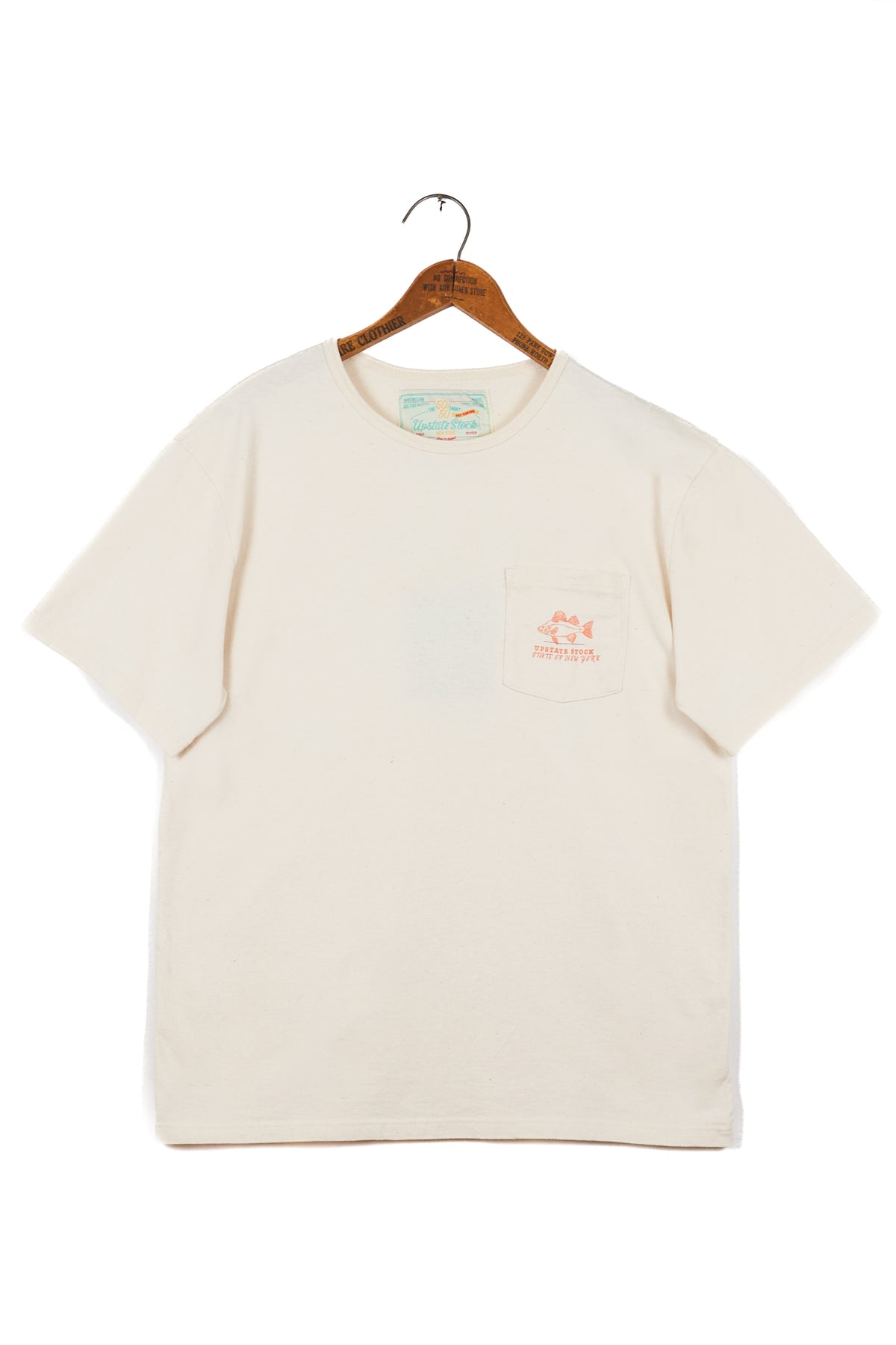 The 50/50 Shirt - POCKET TEE - Natural - Fishing License