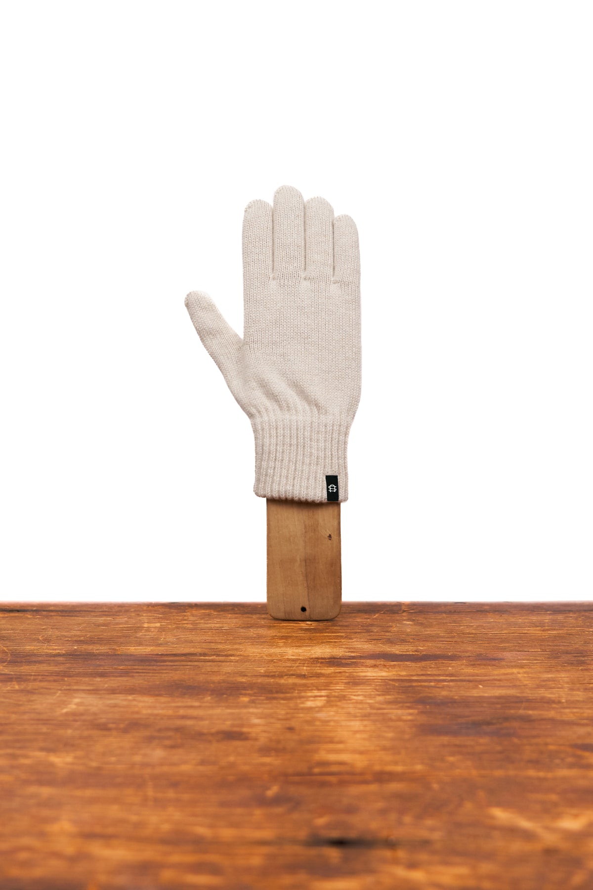 NEW Merino Wool and Recycled Polyester Full Finger Gloves - MUSHROOM