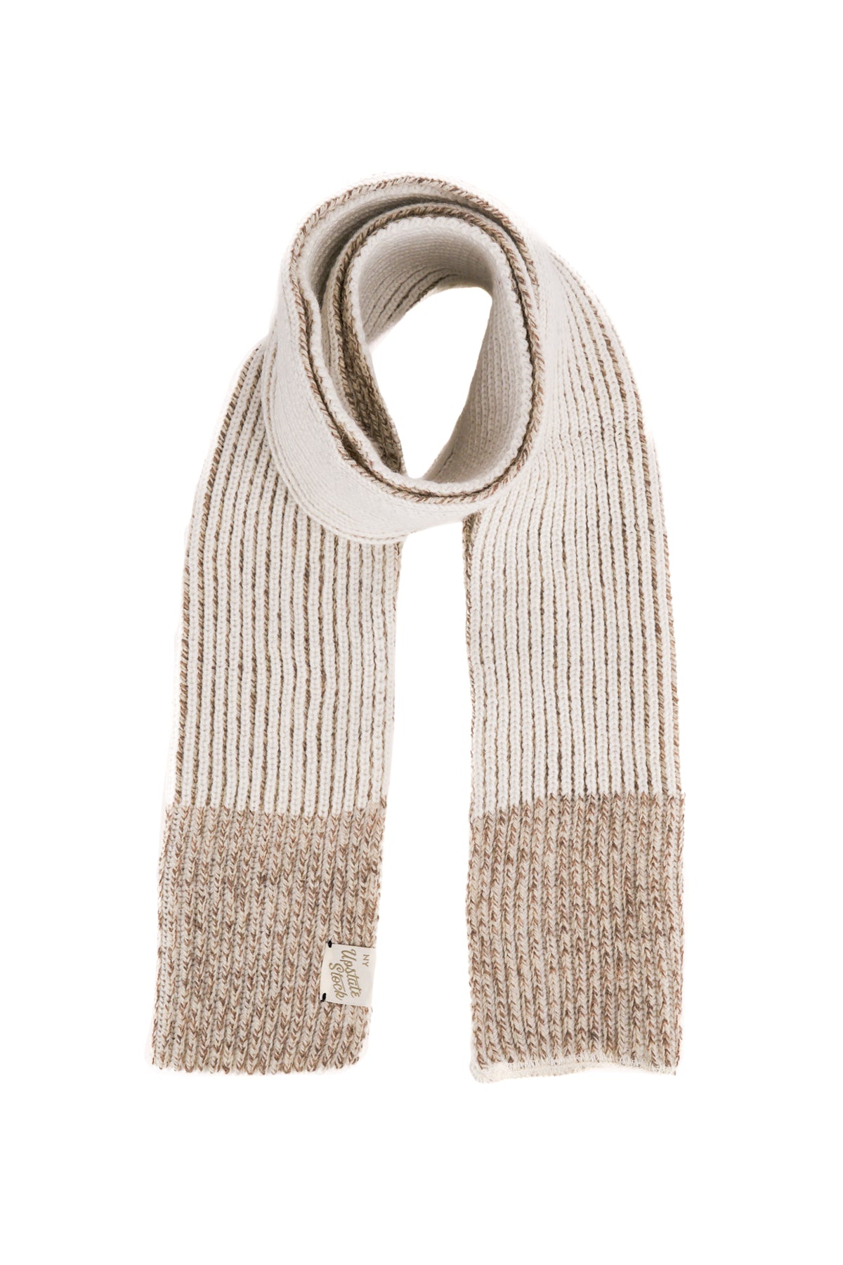 Oatmeal Melange Ragg Wool Scarf