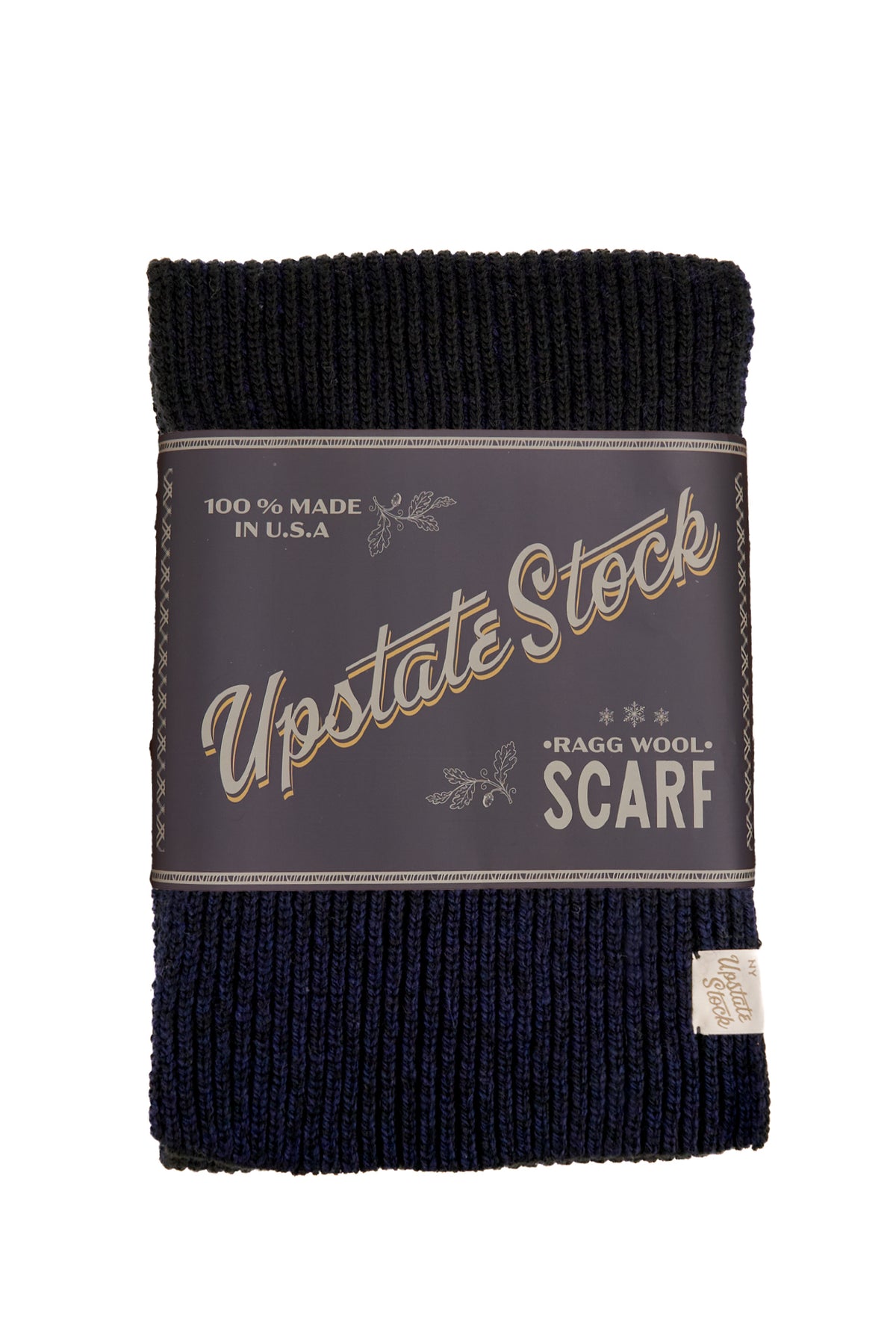 Navy Melange Ragg Wool Scarf