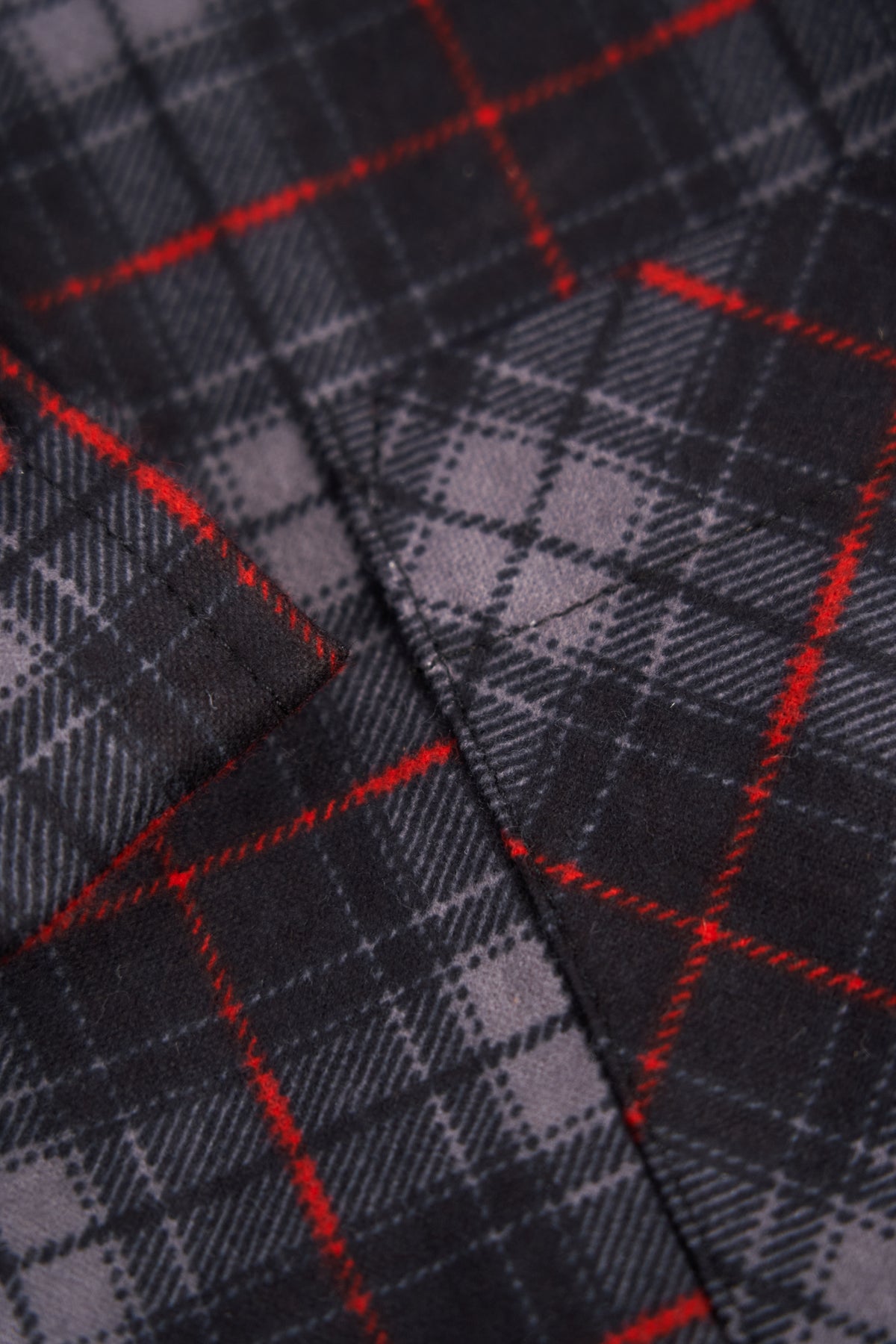 Cotton Flannel Button Down - Dark Tartan