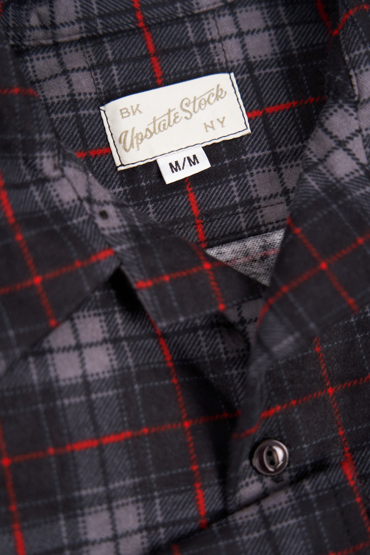 Cotton Flannel Button Down - Dark Tartan