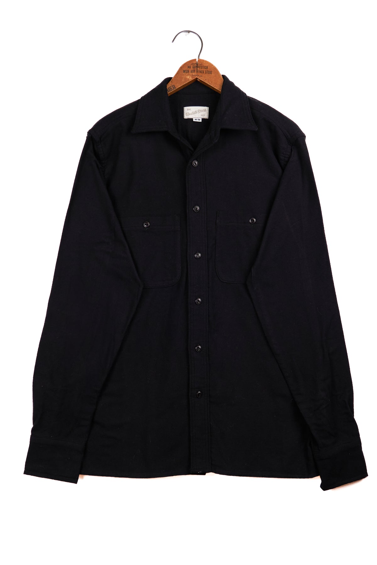 Cotton Flannel Button Down - Black