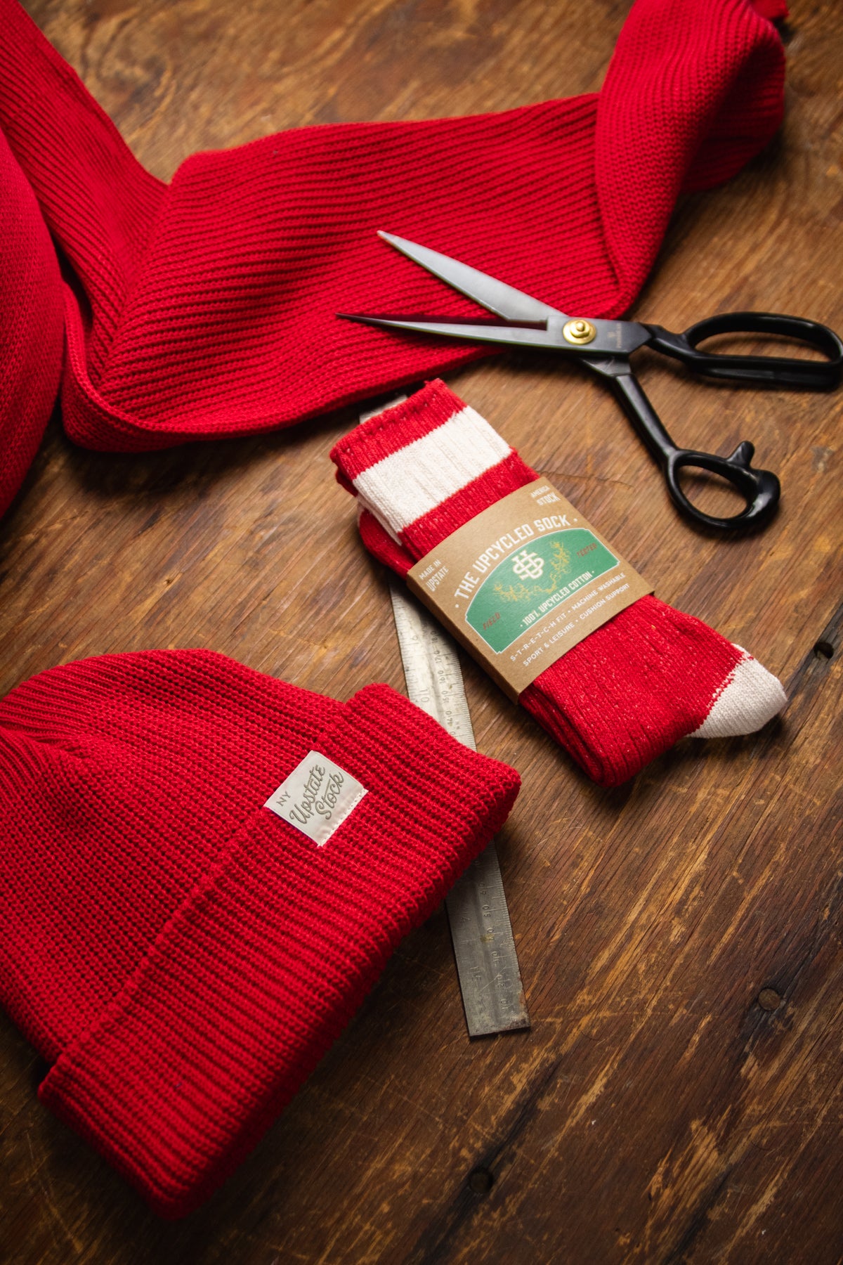 The Upcycled Sock - Cherry Red