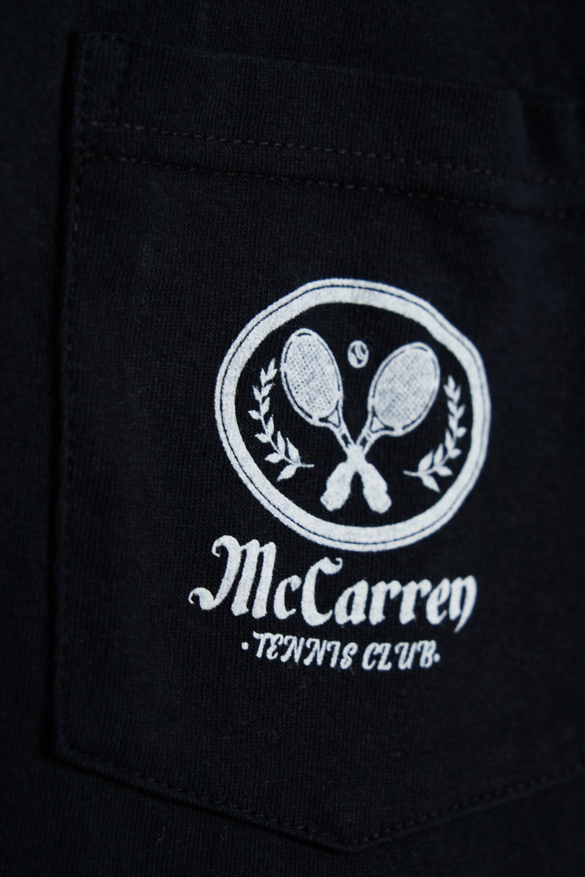 The 50/50 Shirt - POCKET TEE - Black - The McCarren Park Tennis Club